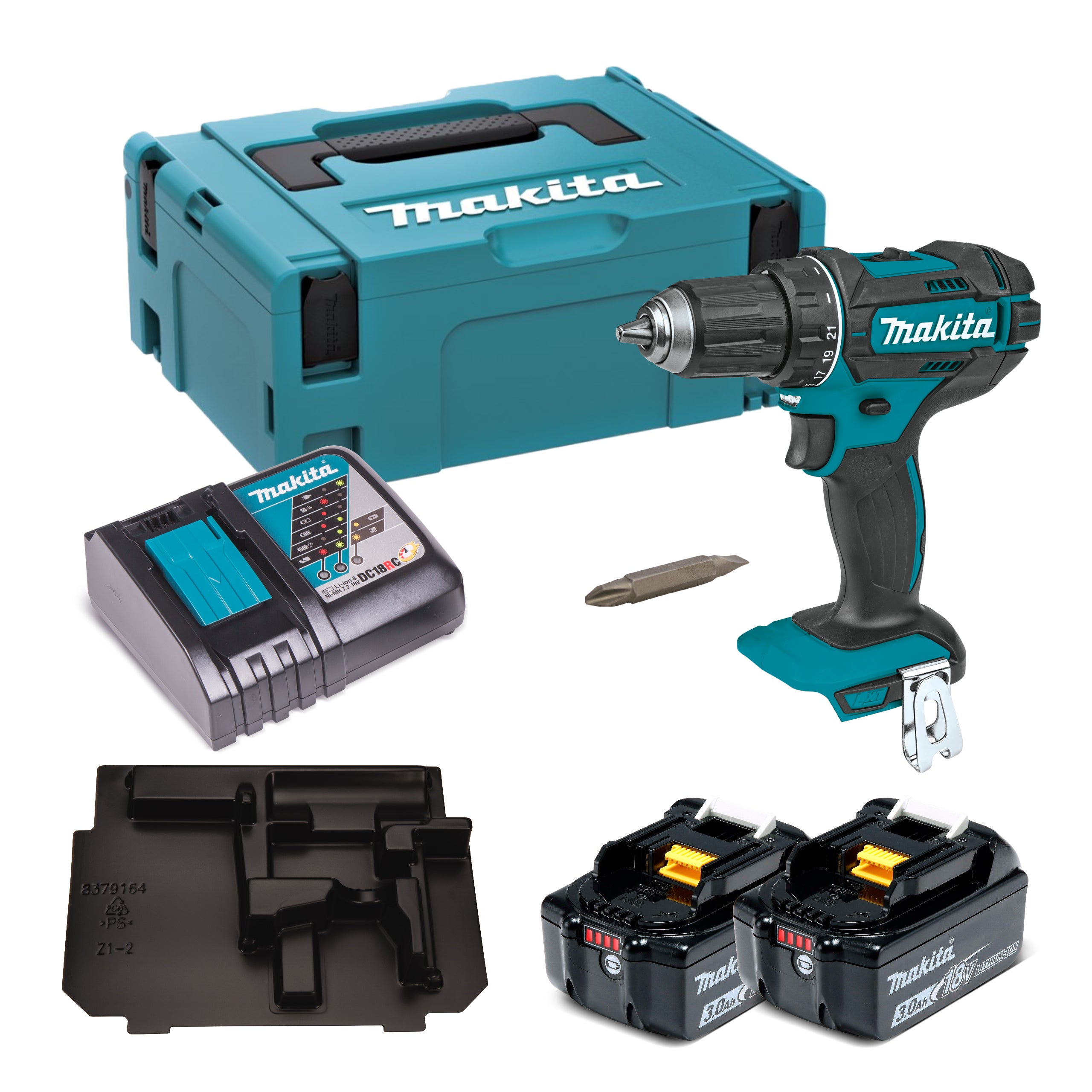 Wiertarko-wkrętarka 18V DDF482RFJ Makita / 2 x 3,0Ah 1