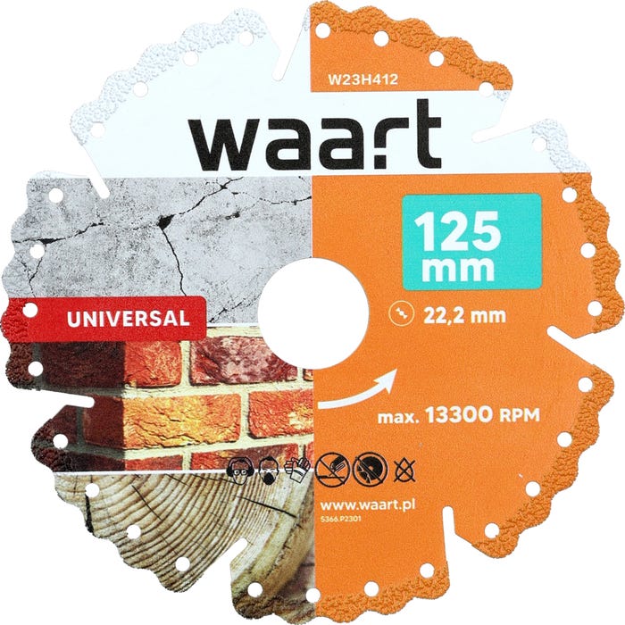 Tarcza diamentowa segmentowa 125x22,2 mm