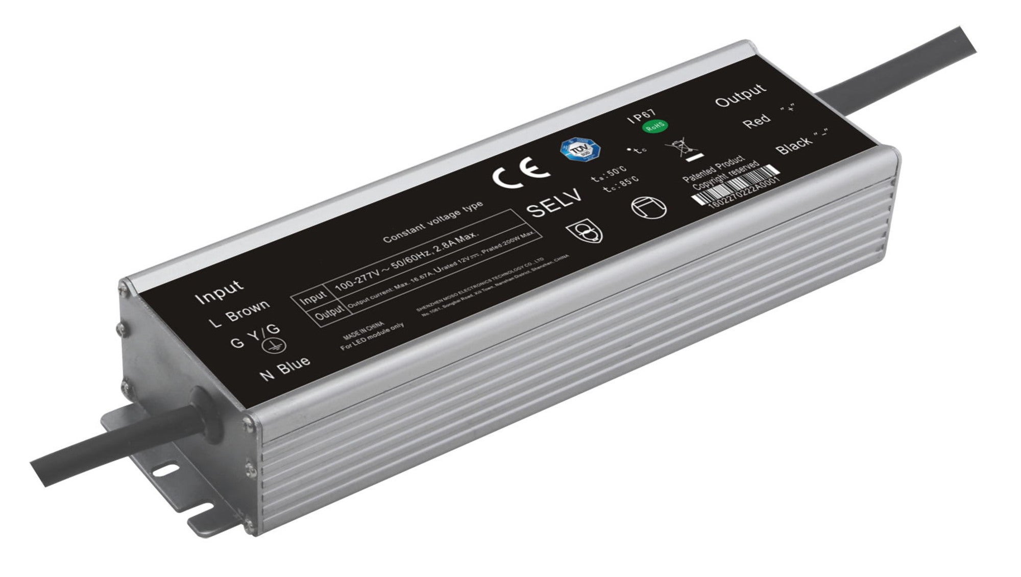Zasilacz GPV LED 200W 12V IP67 hermetyczny 0