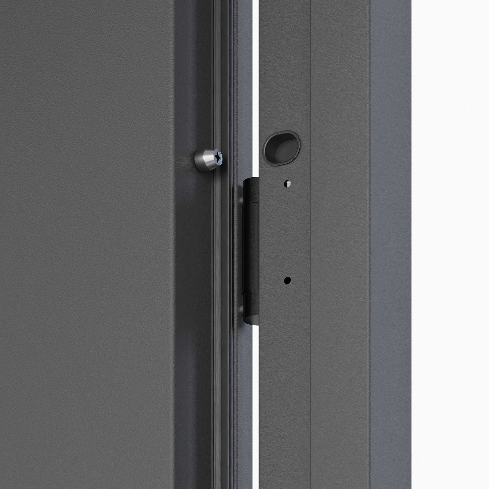 Drzwi zewnętrzne stalowe Pass90 VENICE szklone antracyt 90 prawe 4