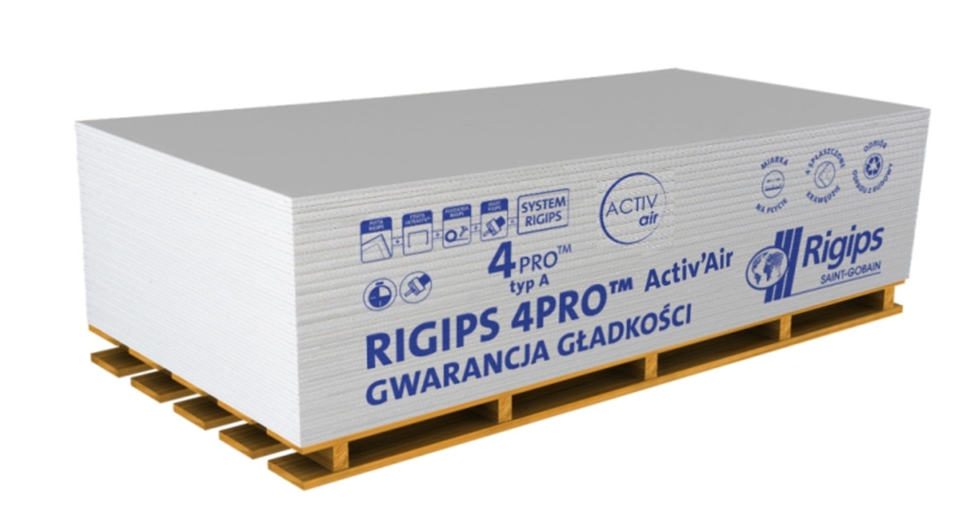 Płyta gipsowo-kartonowa impregnowana Rigips 4PRO Hydro 1200x2000x12,5 mm GKBI typ H2