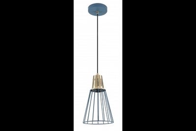 Oprawa sufitowa KALIOPE 1x E27, niebieski, średnica 18cm, materiał metal