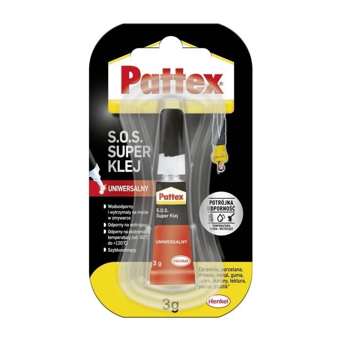 Klej do plastiku Pattex S.O.S Super Klej Standard 3g