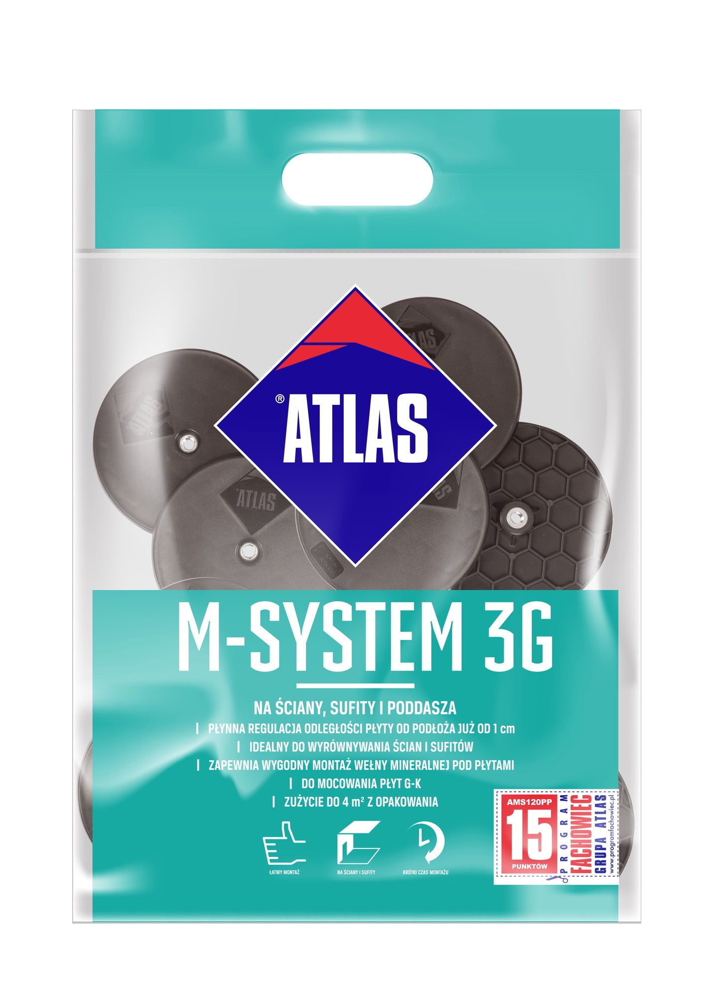 Łączniki do mocowania płyt Atlas M-system 3G 200 mm