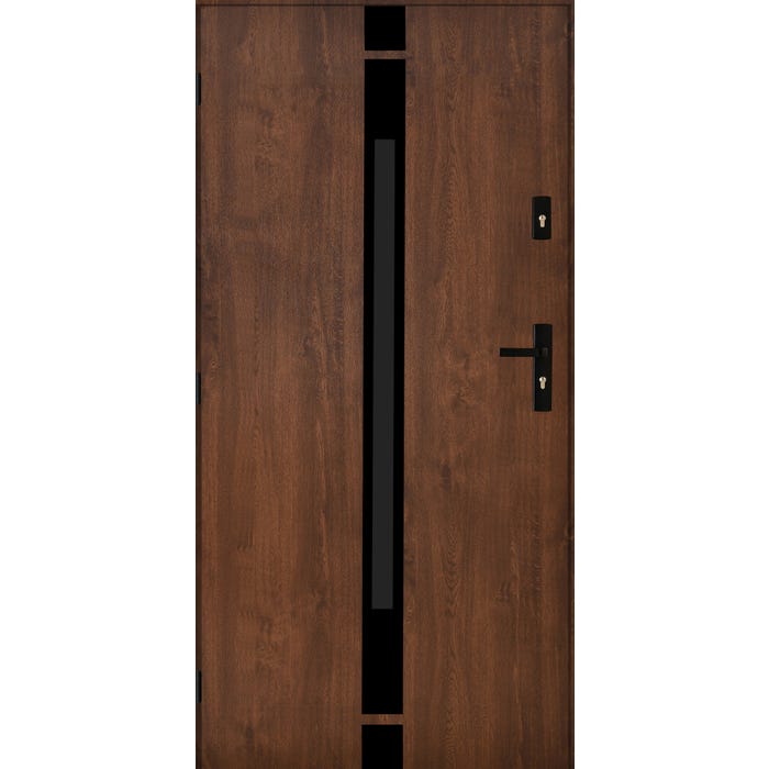 Drzwi zewnętrzne Sycylia 90 cm lewe black orzech