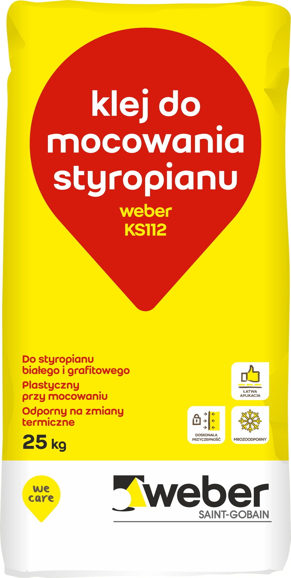 Klej do mocowania styropianu Weber KS112 25 kg 0