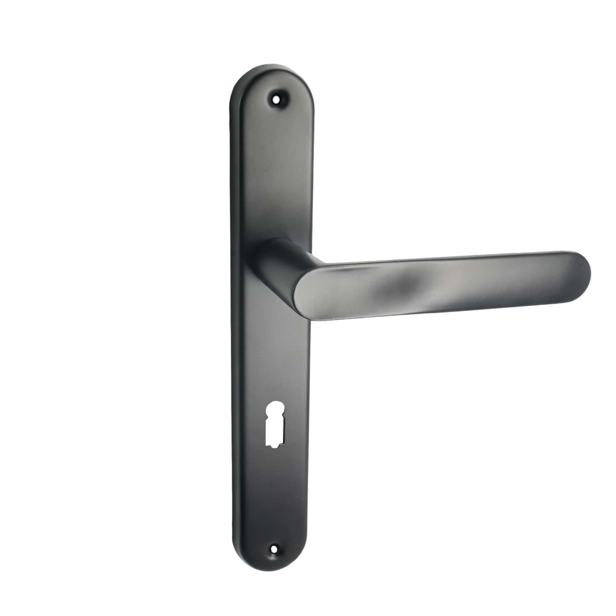 Klamka Oval z długim szyldem, czarna