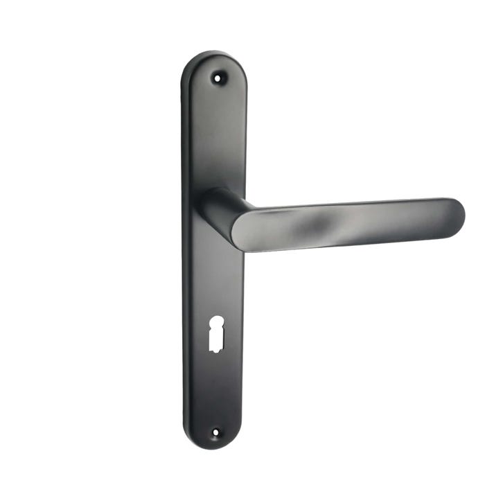 Klamka Oval z długim szyldem, czarna