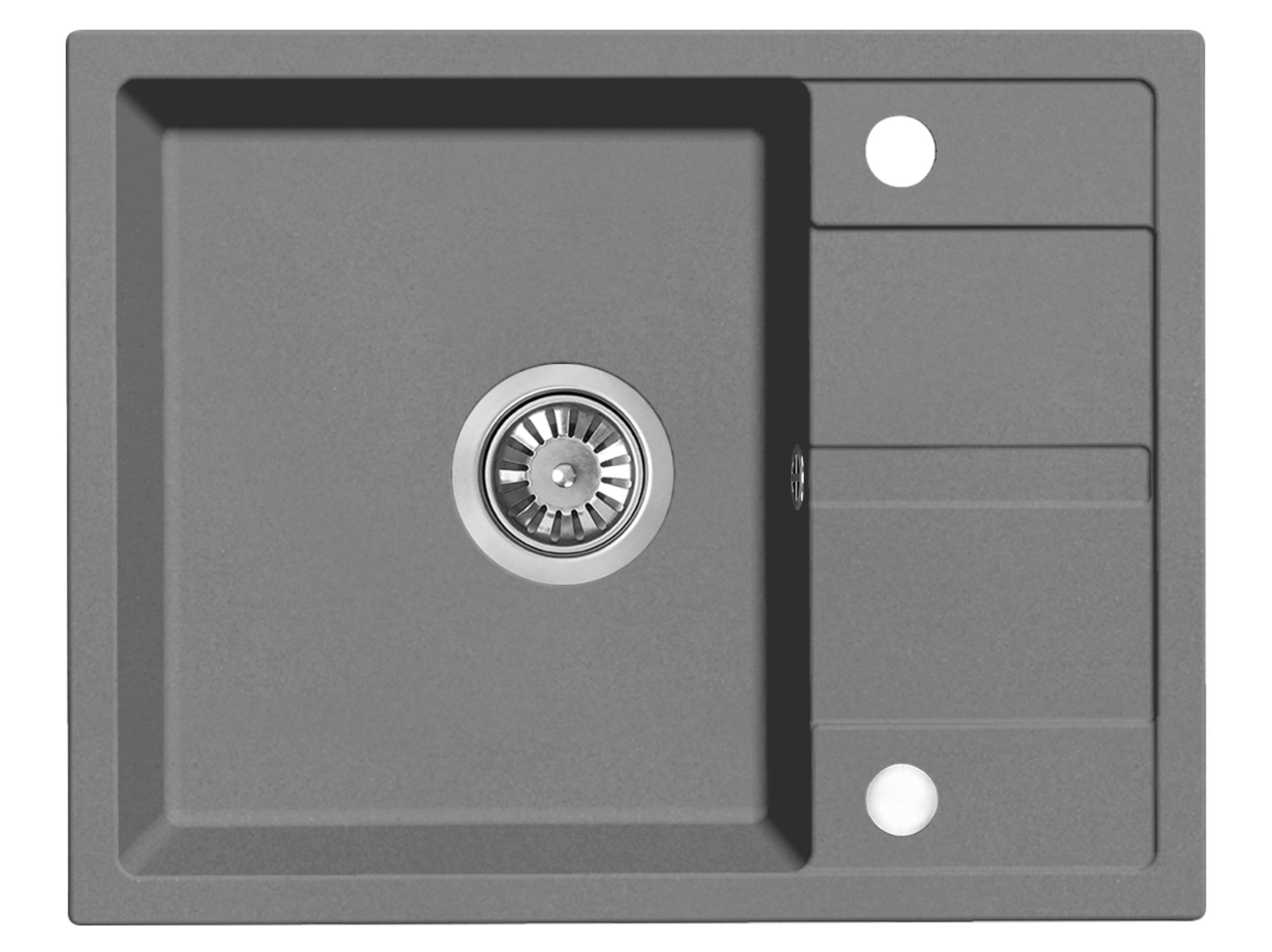 Zlewozmywak granitowy Kuchinox Hack 56 x 44 x 17 cm szary