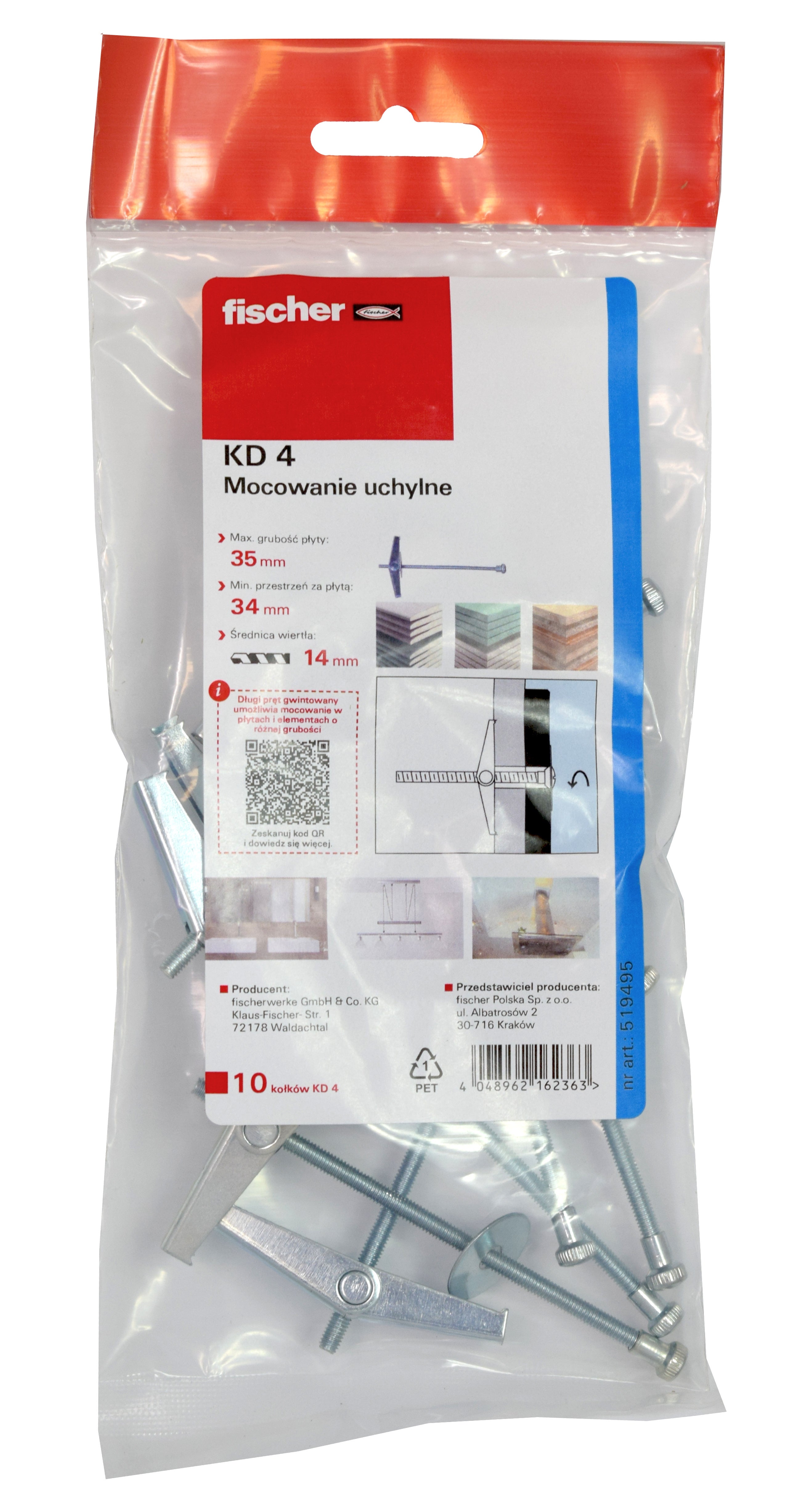 Kołek przechylny KD 4 (10 szt.) 1