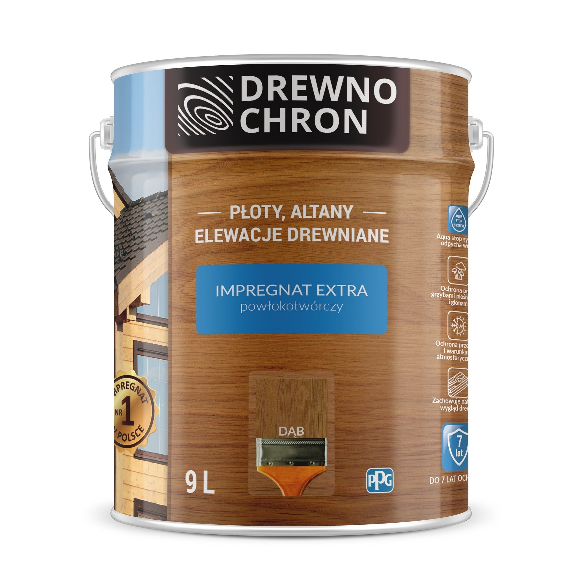 Impregnat Drewnochron Extra dąb 9l 1