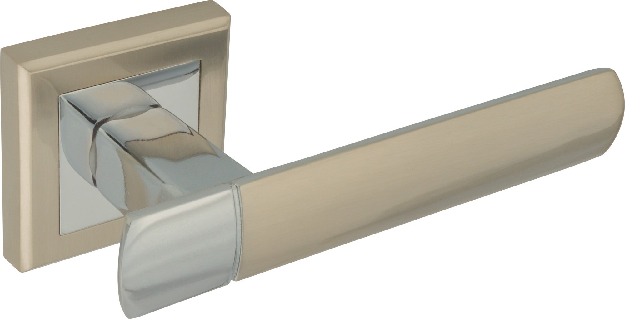 Klamka Lumia z krótkim szyldem nikiel/chrom