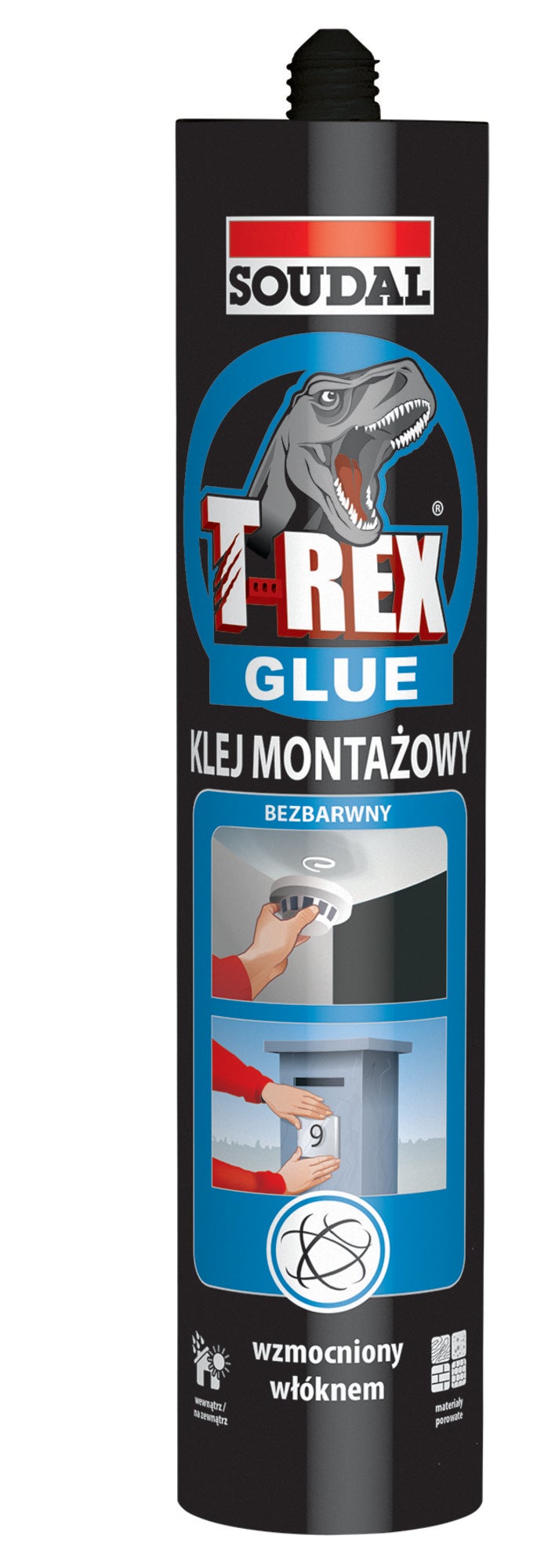 Klej montażowy Soudal T-rex bezbarwny 310g 0