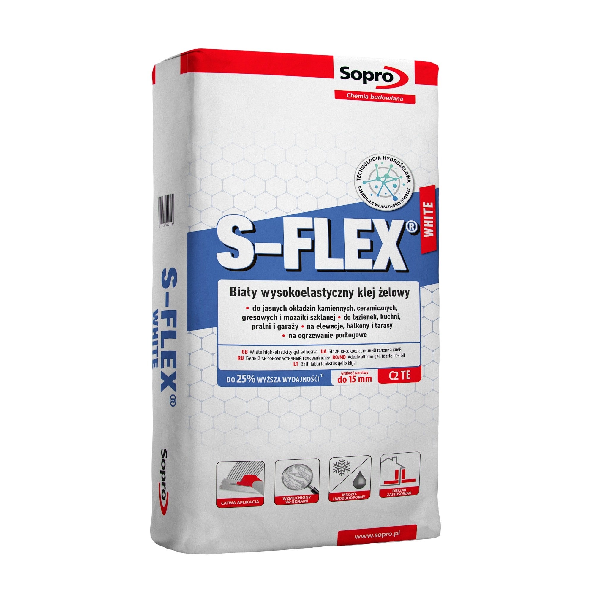 Zaprawa klejowa Sopro S-FLEX biala 22.5 KG