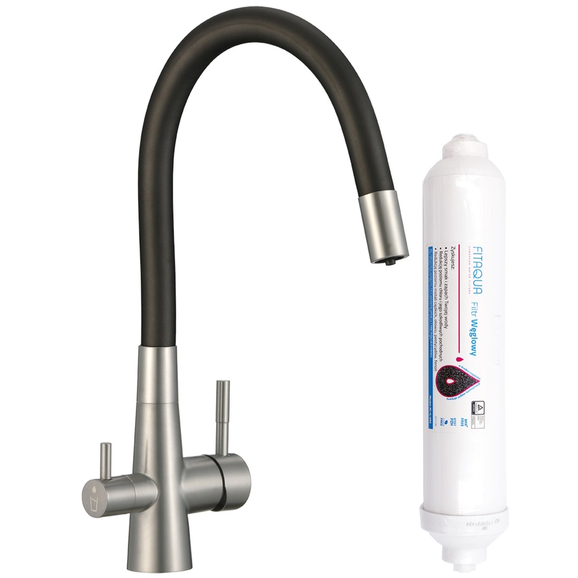 Bateria kuchenna z filtrem Riveco Kuchinox stal/czarna