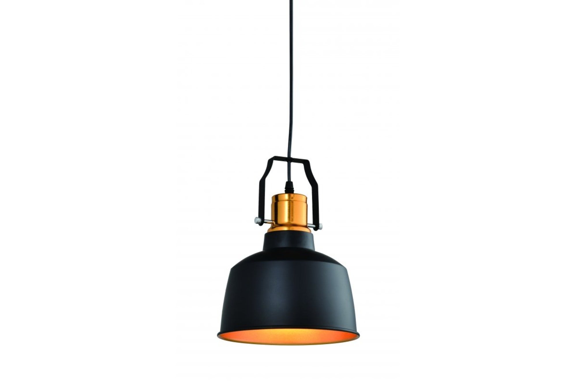 Oprawa loftowa Monroe 1xE27 średnica 22cm czarno-złota