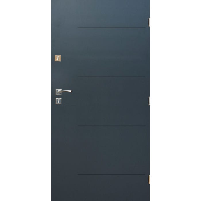 Drzwi wejściowe Lublin 90 prawe Antracyt