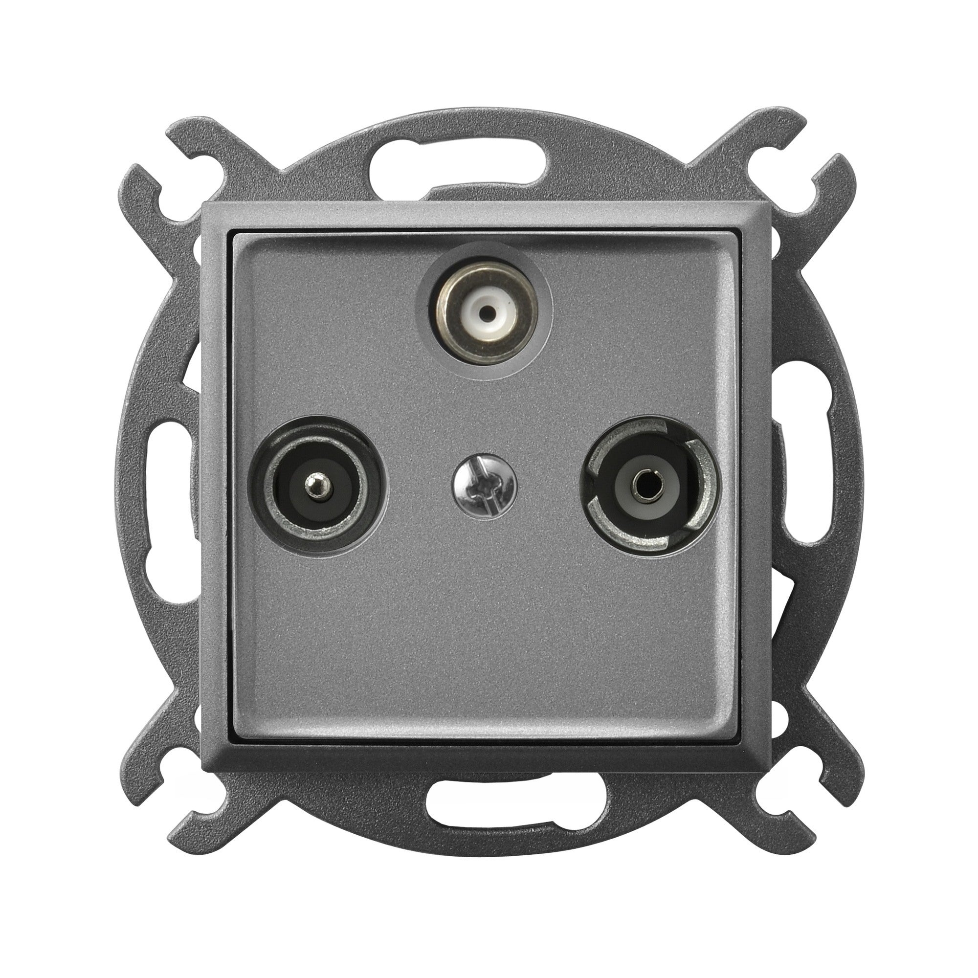 Ospel Aria szary mat gniazdo antenowe R-TV-SAT końcowe