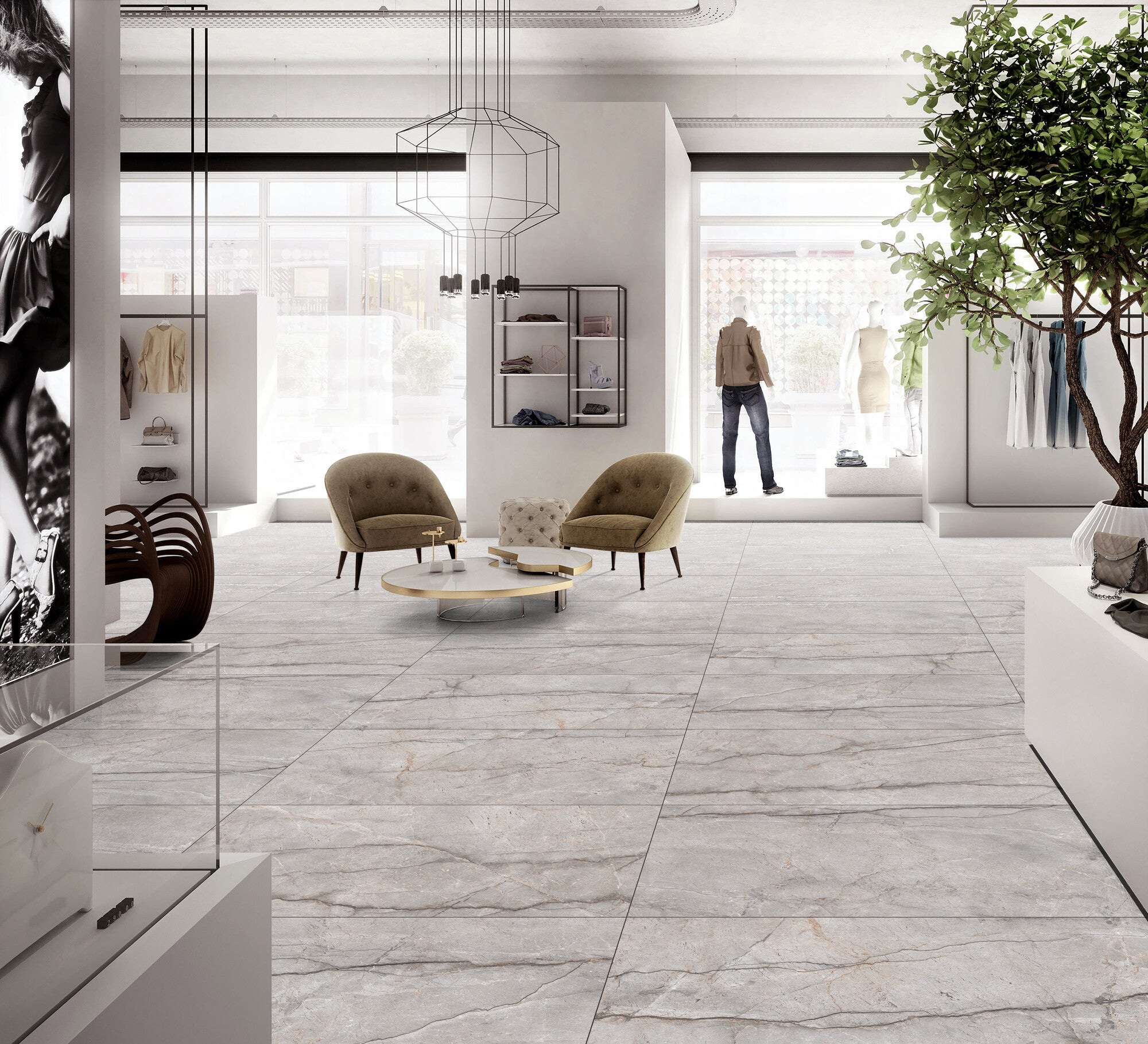 Gres szkliwiony Sierra Natural Carving 60x12O cm 1.44 m2 1