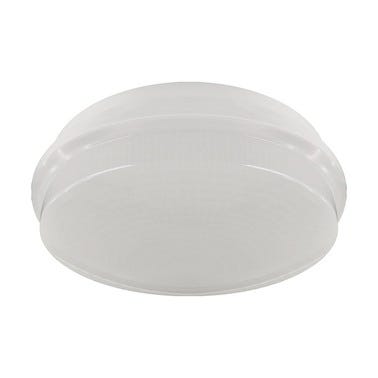 Plafon LED okrągły, mleczny klosz, na wymienne źródło 1xE27