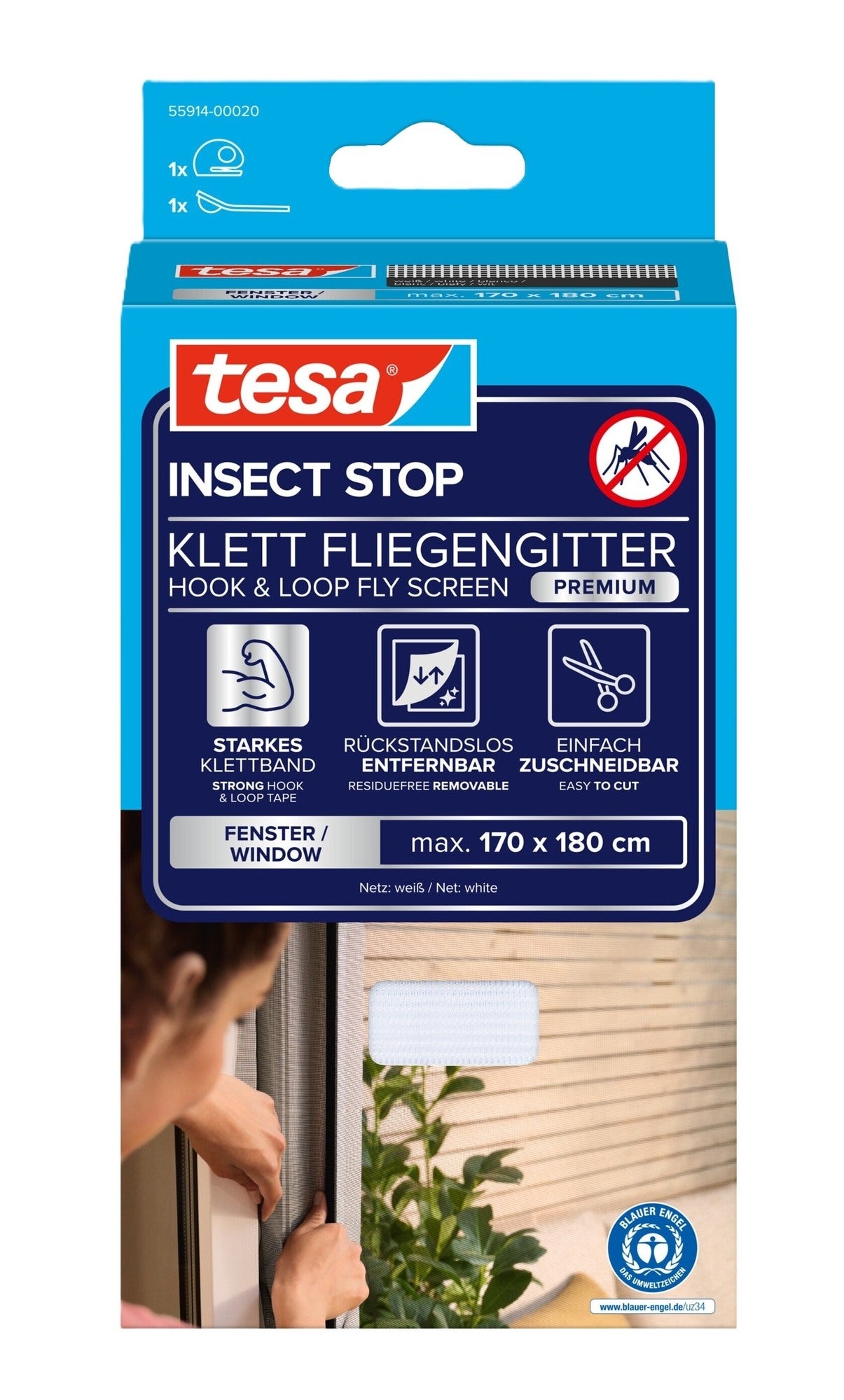 Moskitiera Tesa Premium 1.7x1.8M Biała 