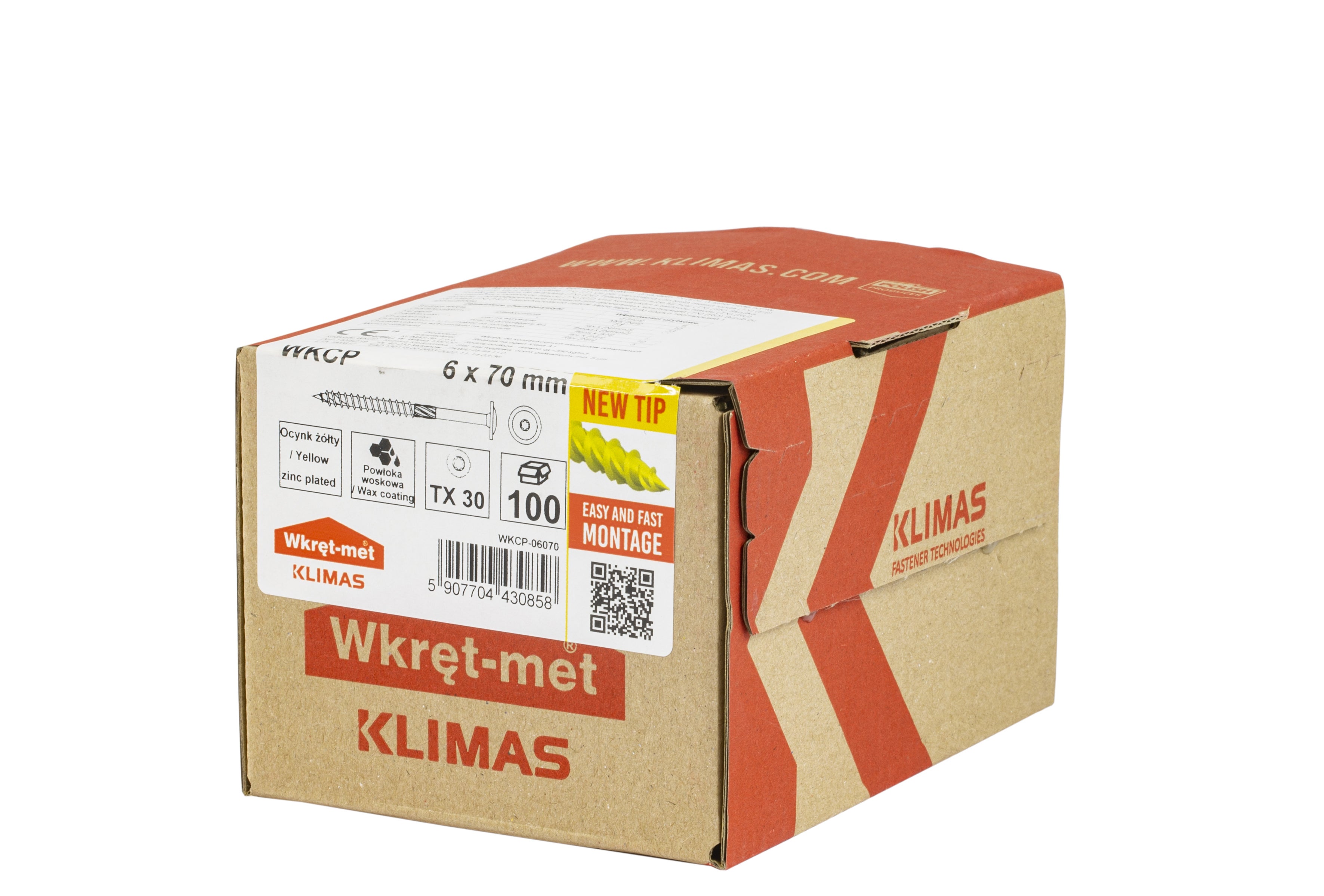 Wkręt do łączników ciesielskich z łbem talerzykowym 6x70 mm (100 szt.) 1