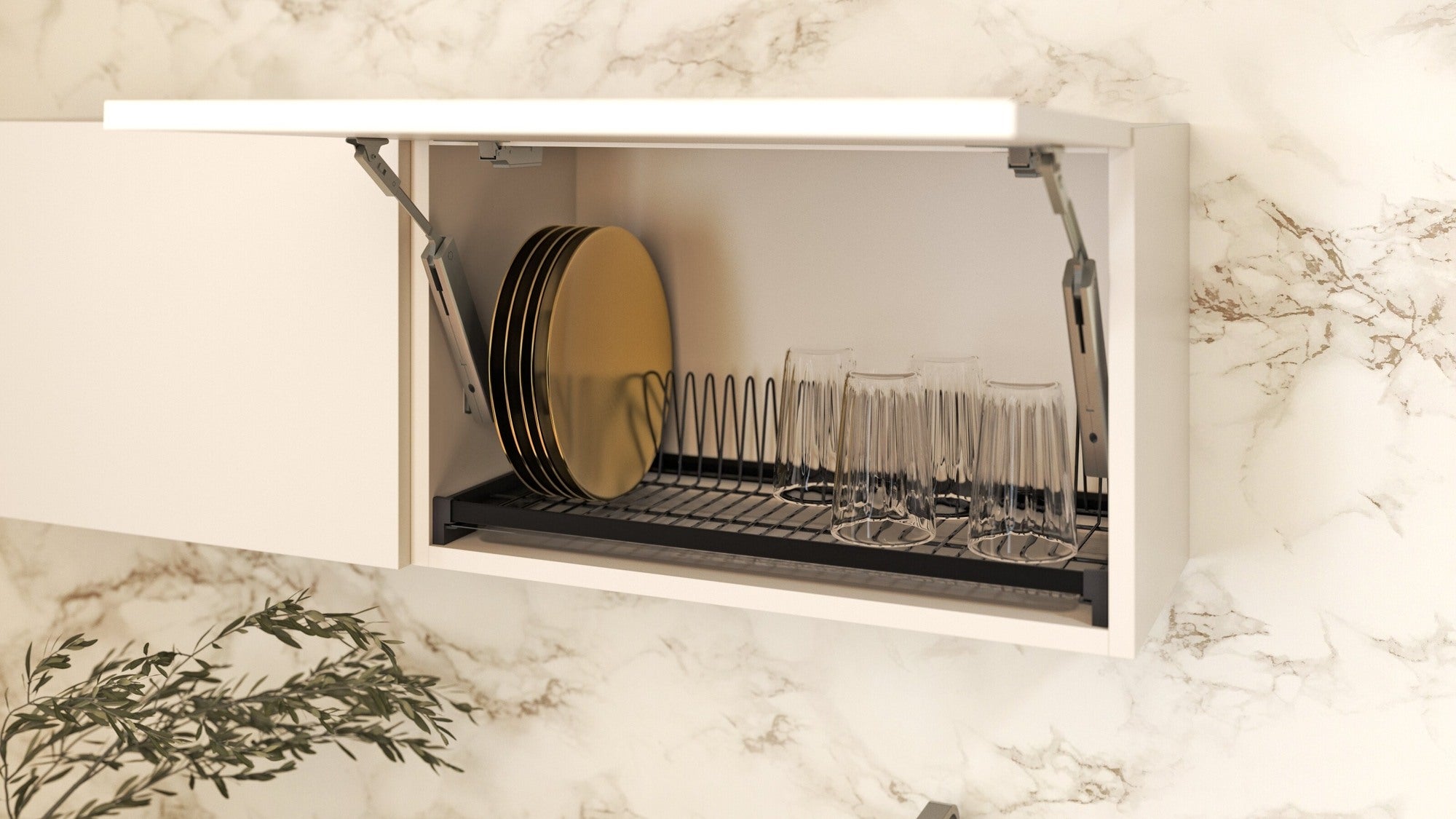 Ociekacz jednopoziomowy, szafka 80 cm, czarny matowy 1