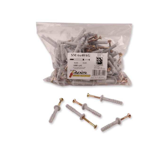 Kołek do szybkiego montażu 6.0x40 mm (15 szt.)