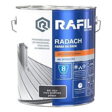 Farba na dach Rafil Radach szary grafitowy RAL7024 5l  0