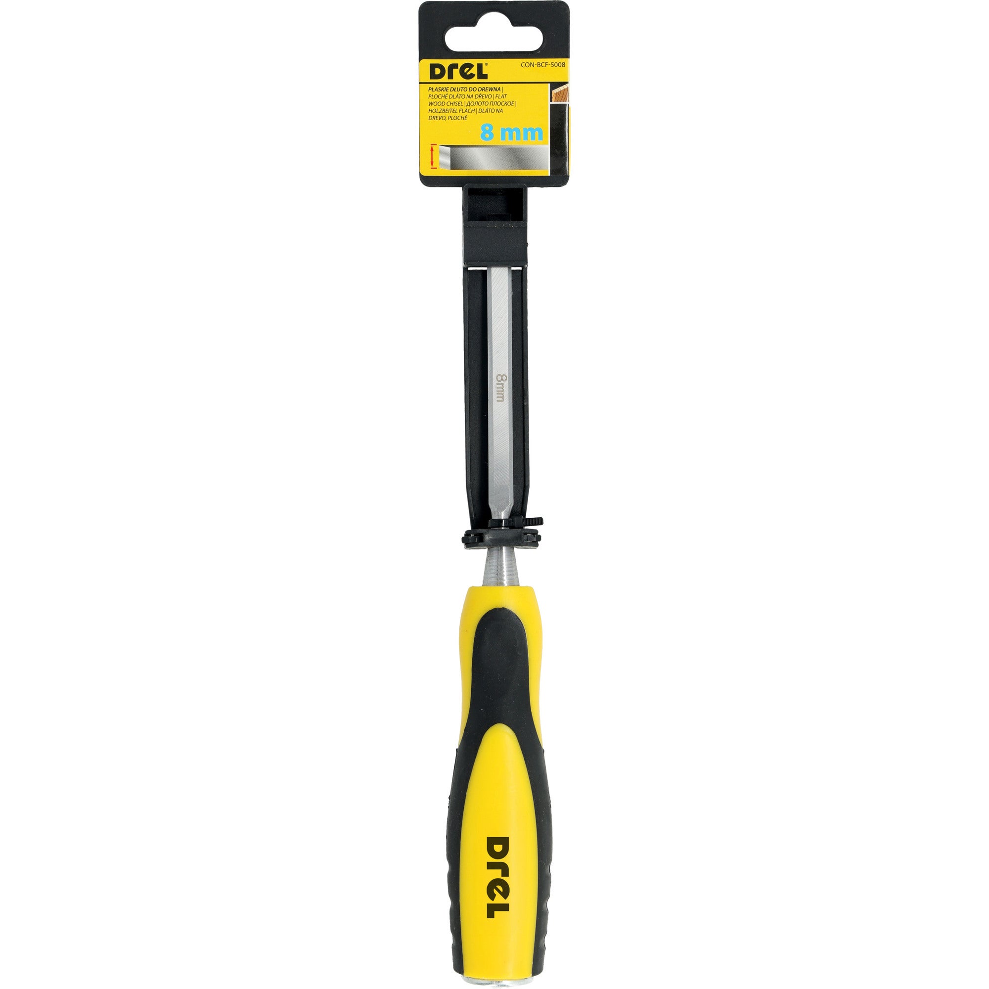 Dłuto płaskie do drewna z plastikową rączką, DREL 8 mm 2