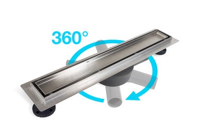 Odpływ liniowy 360 Drain 800 mm z obrotowym syfonem, pod płytkę 4
