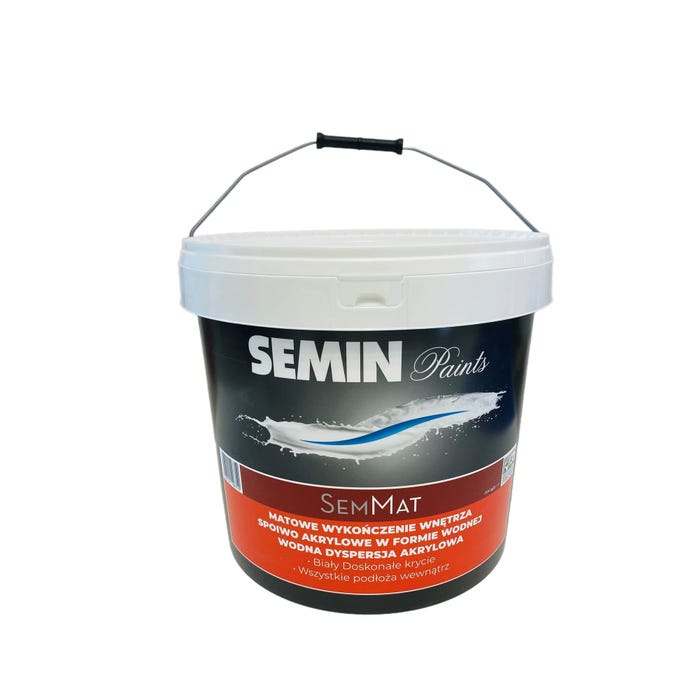 Farba Semmat Lavable biała 10 l
