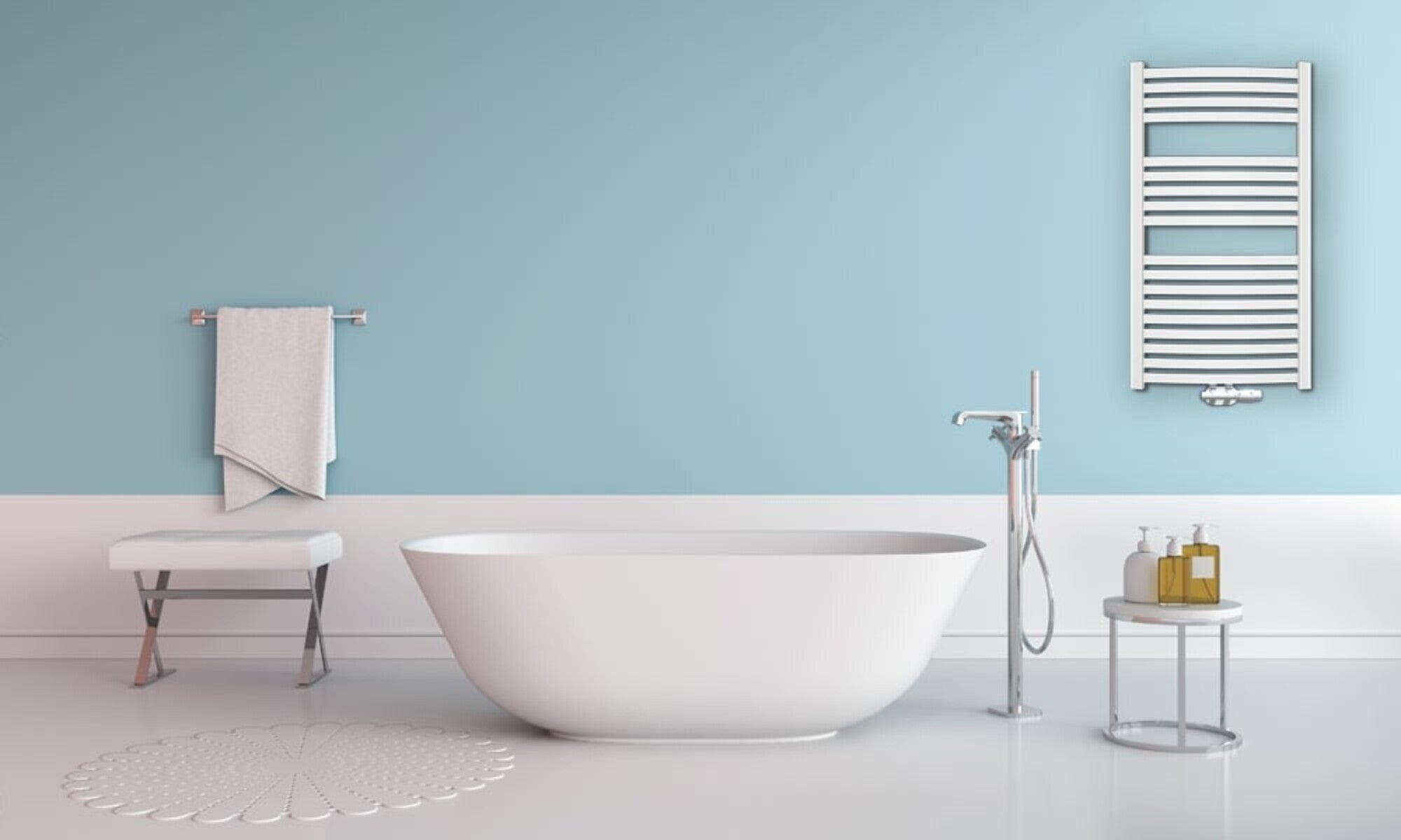 Grzejnik łazienkowy Invena 540x1000 mm, biały 2