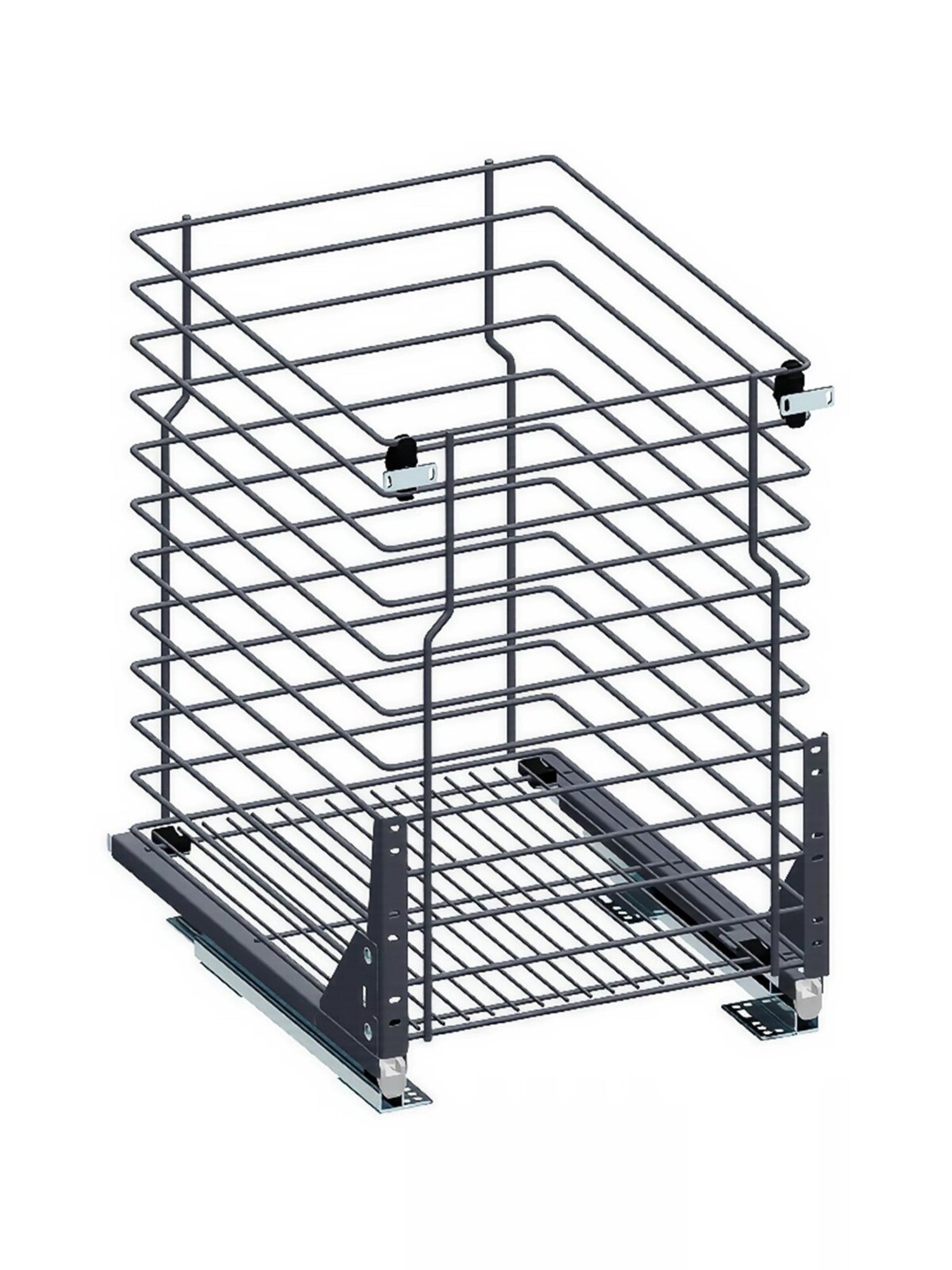 Kosz dolny mini, 400, grafitowy, jednopoziomowy