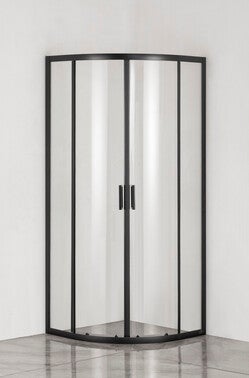 Kabina prysznicowa półokrągła Aveeo Luftiga 80 x 80 cm czarna 1