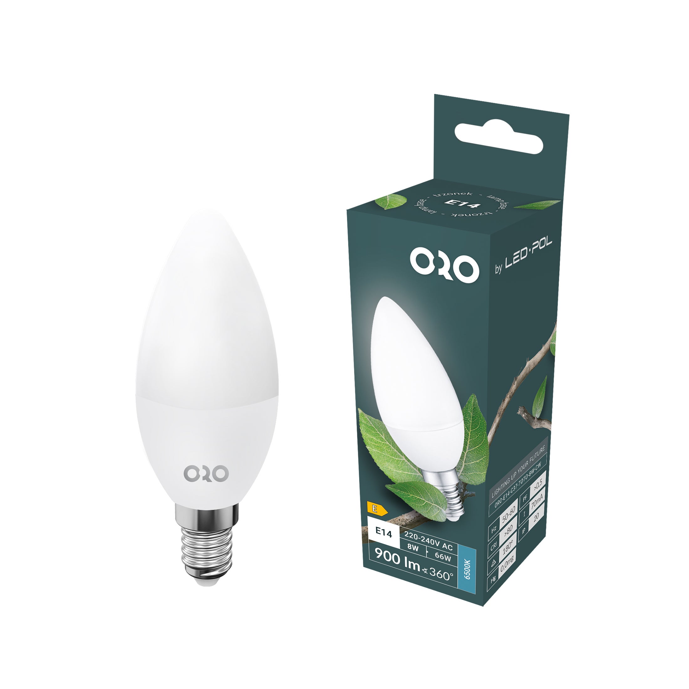 Żarówka LED E14 swieca 8W 900lm 6500K 2