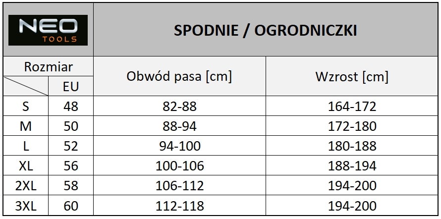 Ogrodniczki wodoodporne żółte 81-775 NEO, rozm. S (48) 1