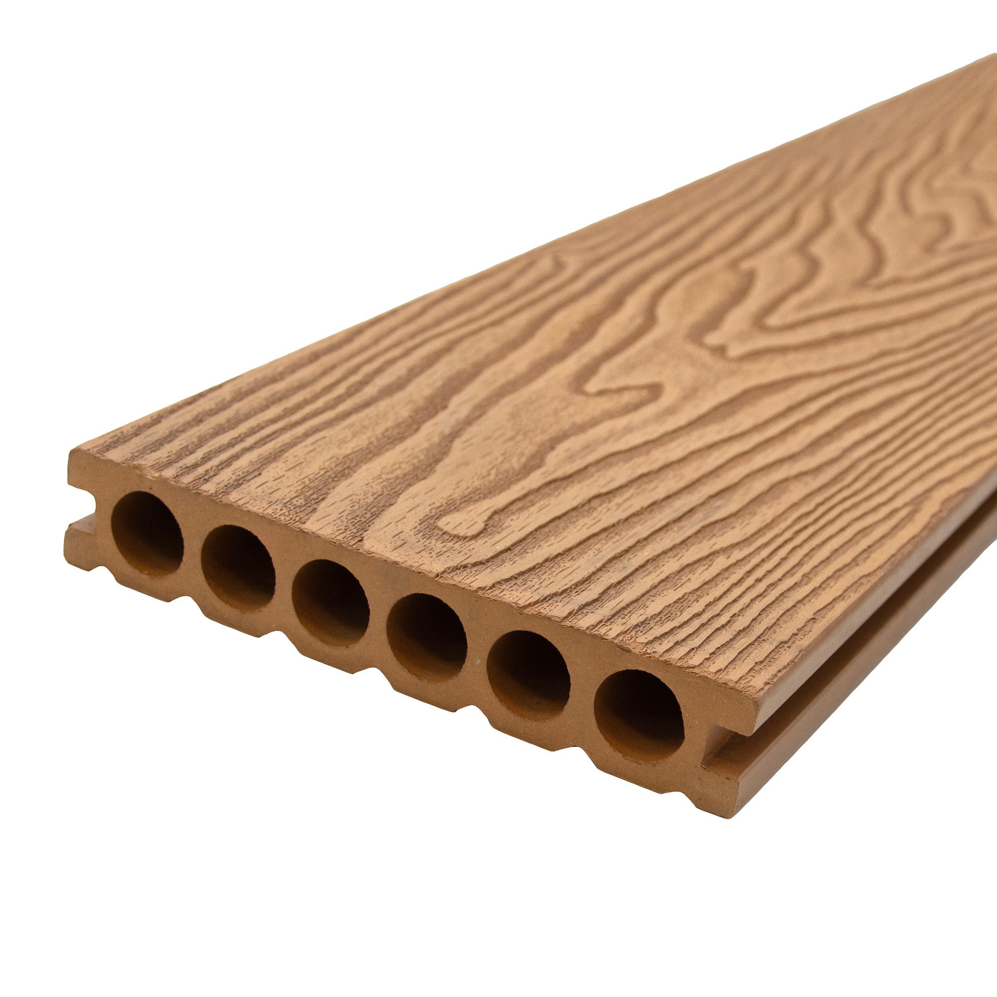 Deska tarasowa, kompozytowy, wym. 25X140X2400 mm, teak 1