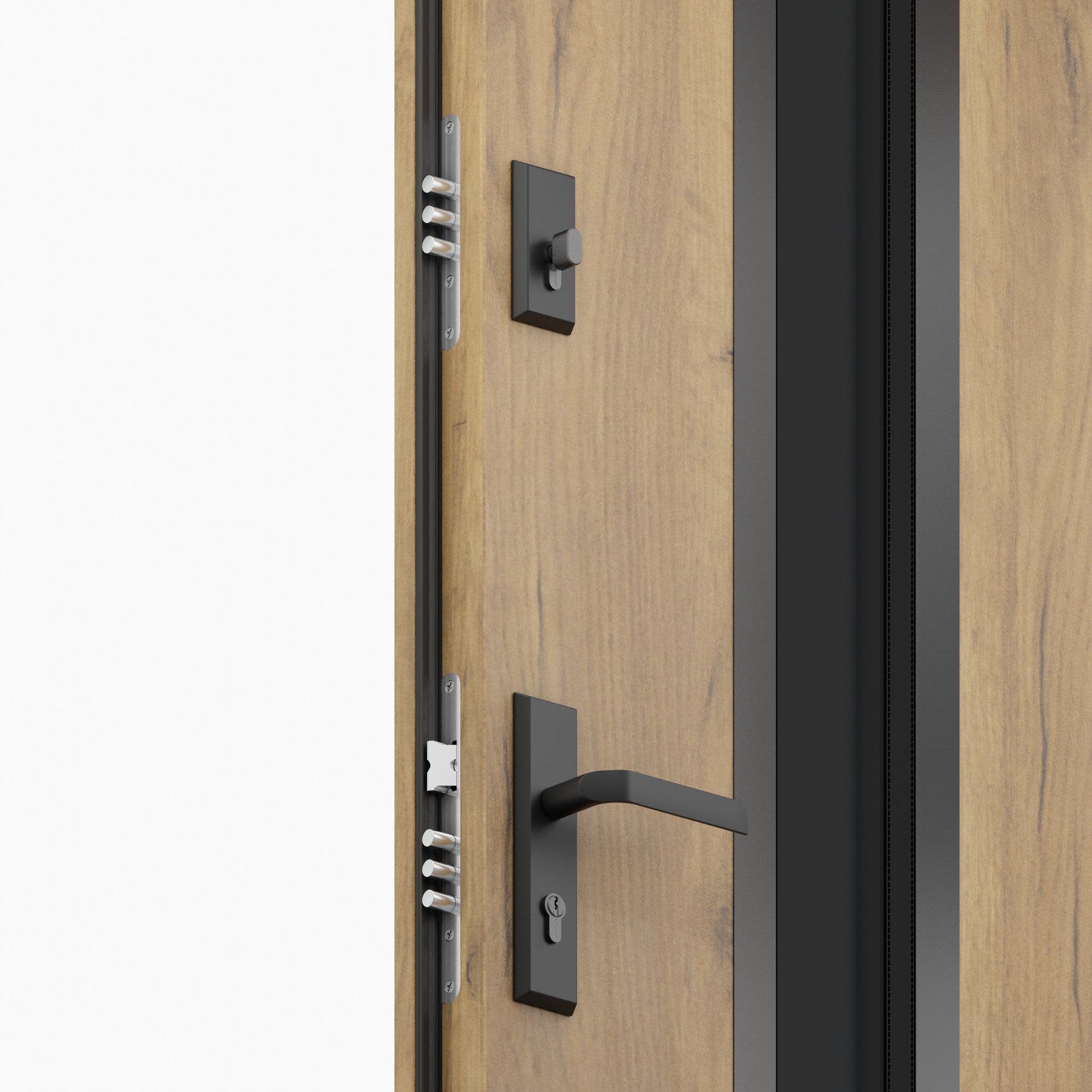 Drzwi zewnętrzne stalowe MILAN szklone grandsom 90 prawe 1