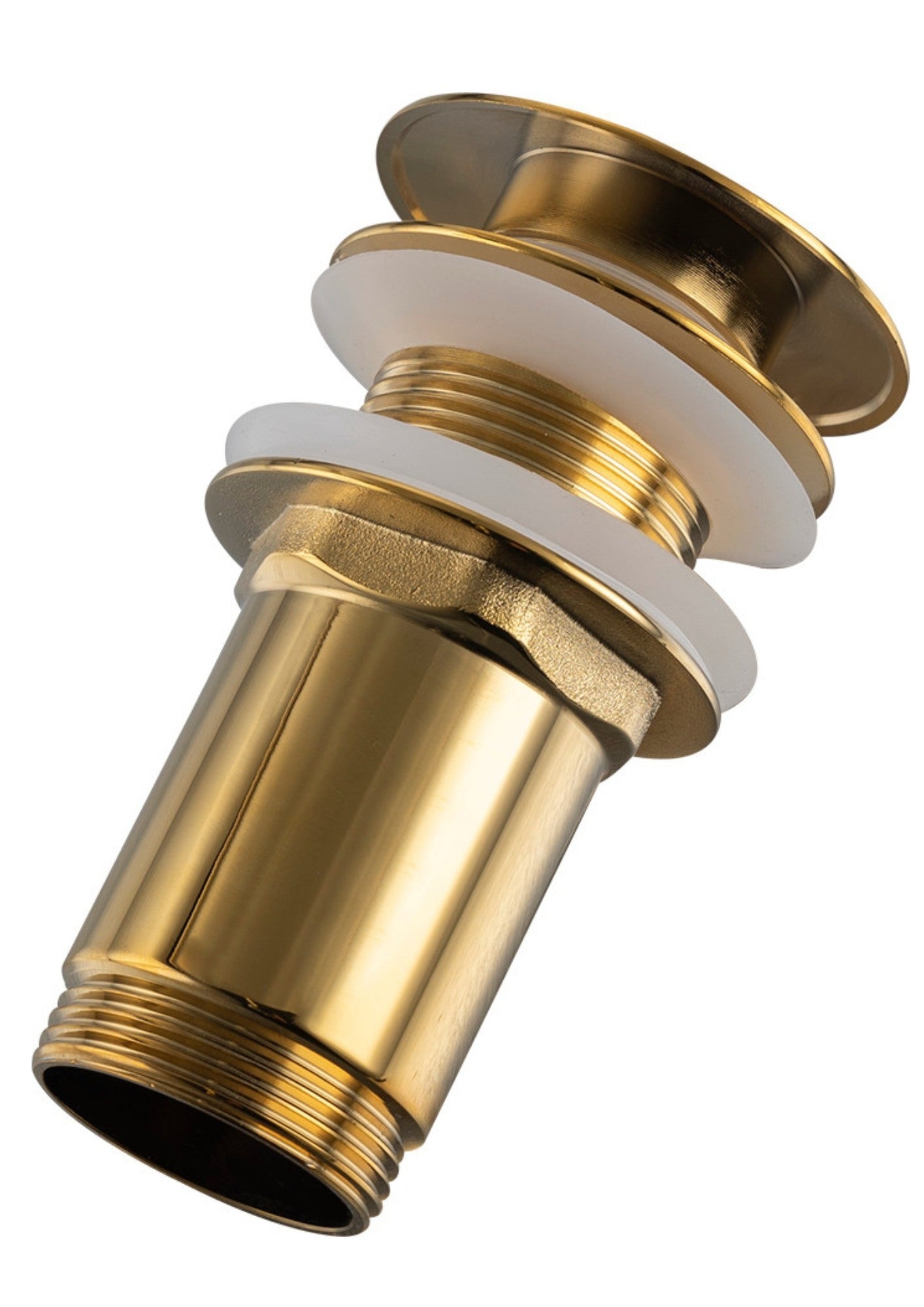 Korek umywalkowy mosiężny klik-klak, bez przelewu, złoty 1