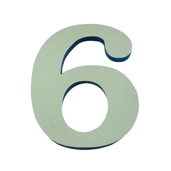 Cyfra 6 samoprzylepna oliwkowa 50 mm