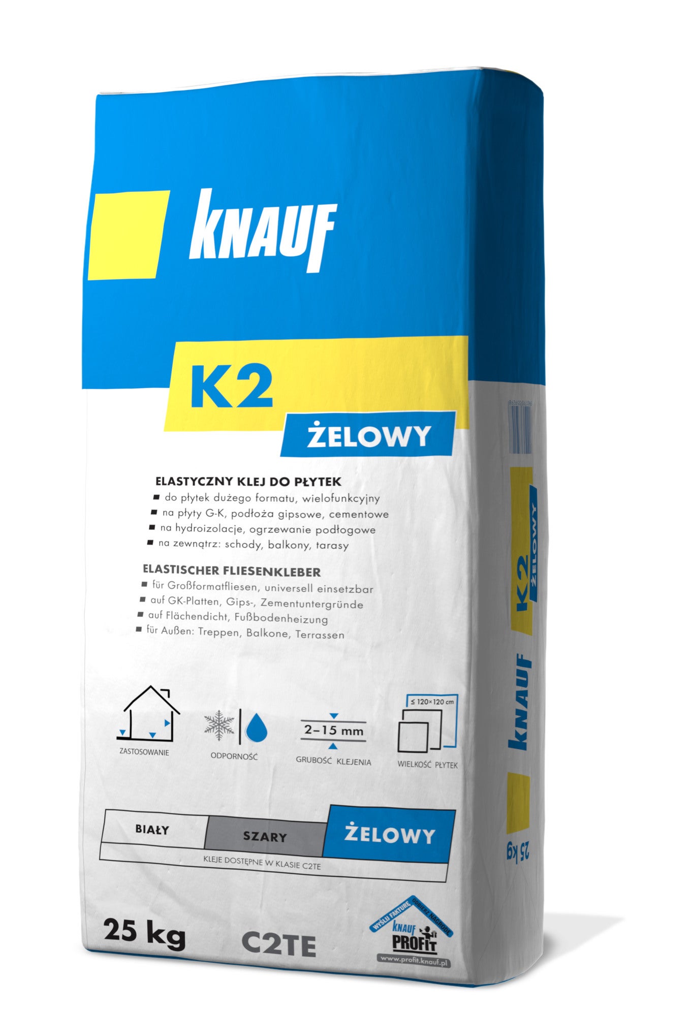 Klej do płytek elastyczny Knauf K2 żelowy 25 kg 0