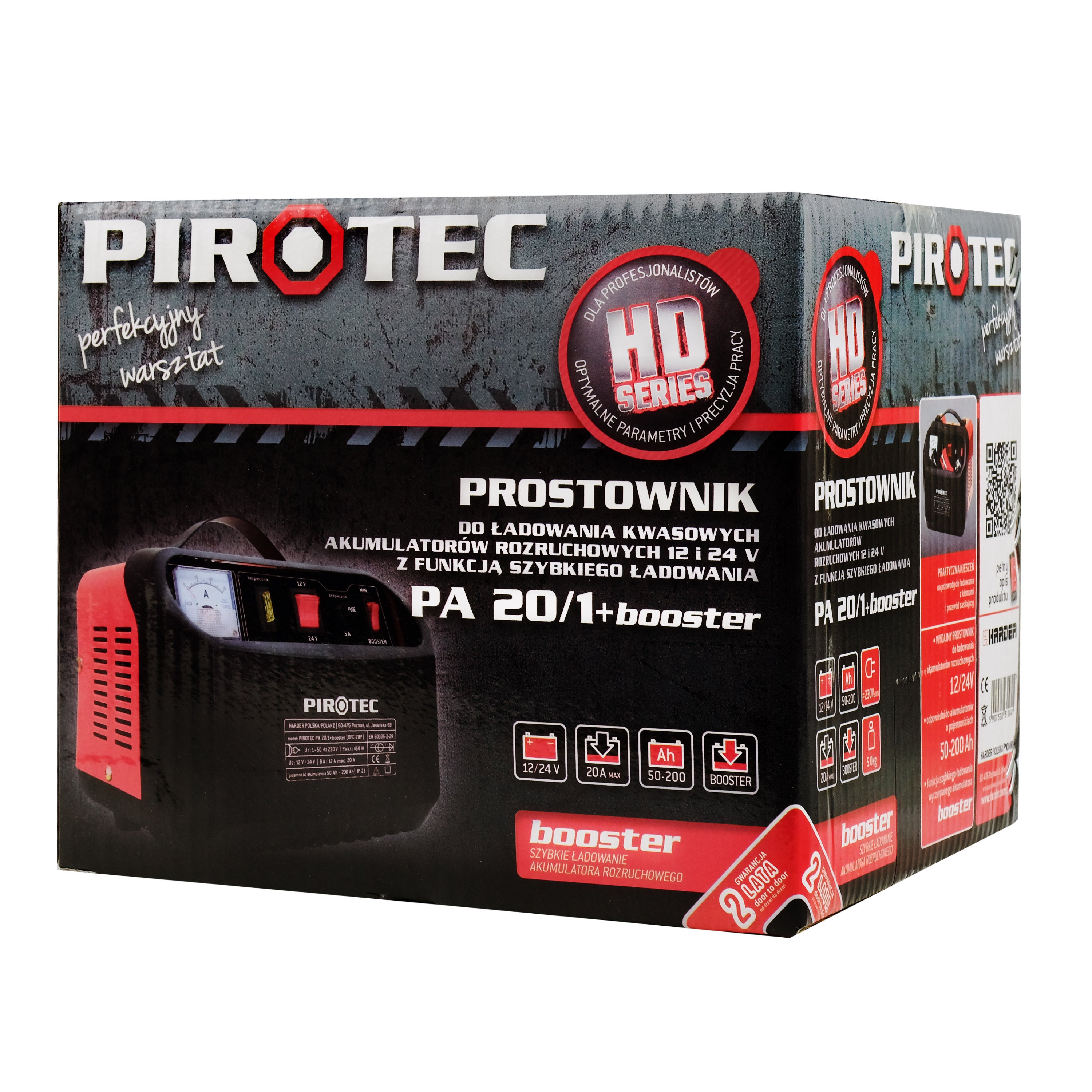 Prostownik do ładowania akumulatorów PA 20/1+ BOOST Pirotec 2