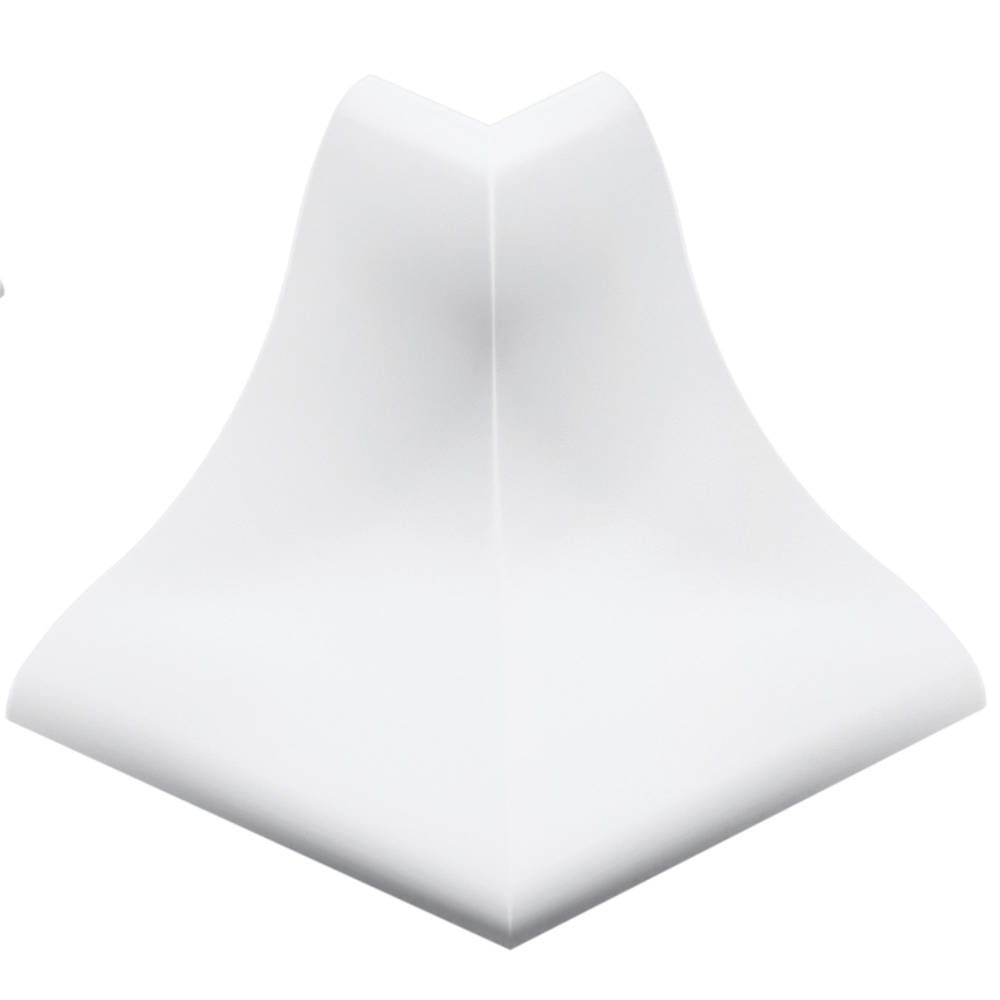 Narożnik zewnętrzny do listwy przyblatowej wklęsłej wąskiej 10szt Cezar Biały RAL9003 mat