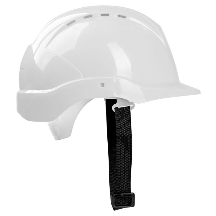 Kask ochronny z paskiem biały DREL