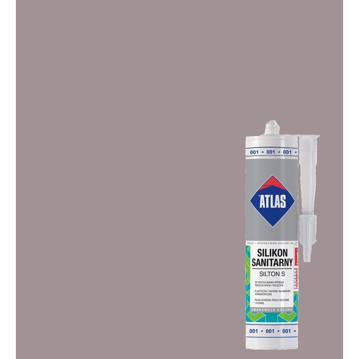 Silikon sanitarny Atlas 212 szaro- brązowy 280 ml