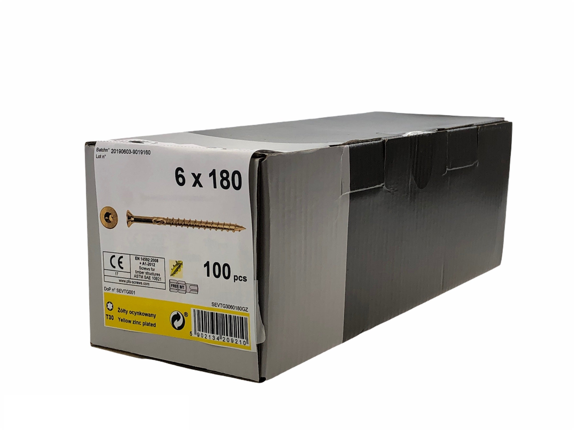 Wkręt konstrukcyjny 6.0x180 mm (100 szt.) 1