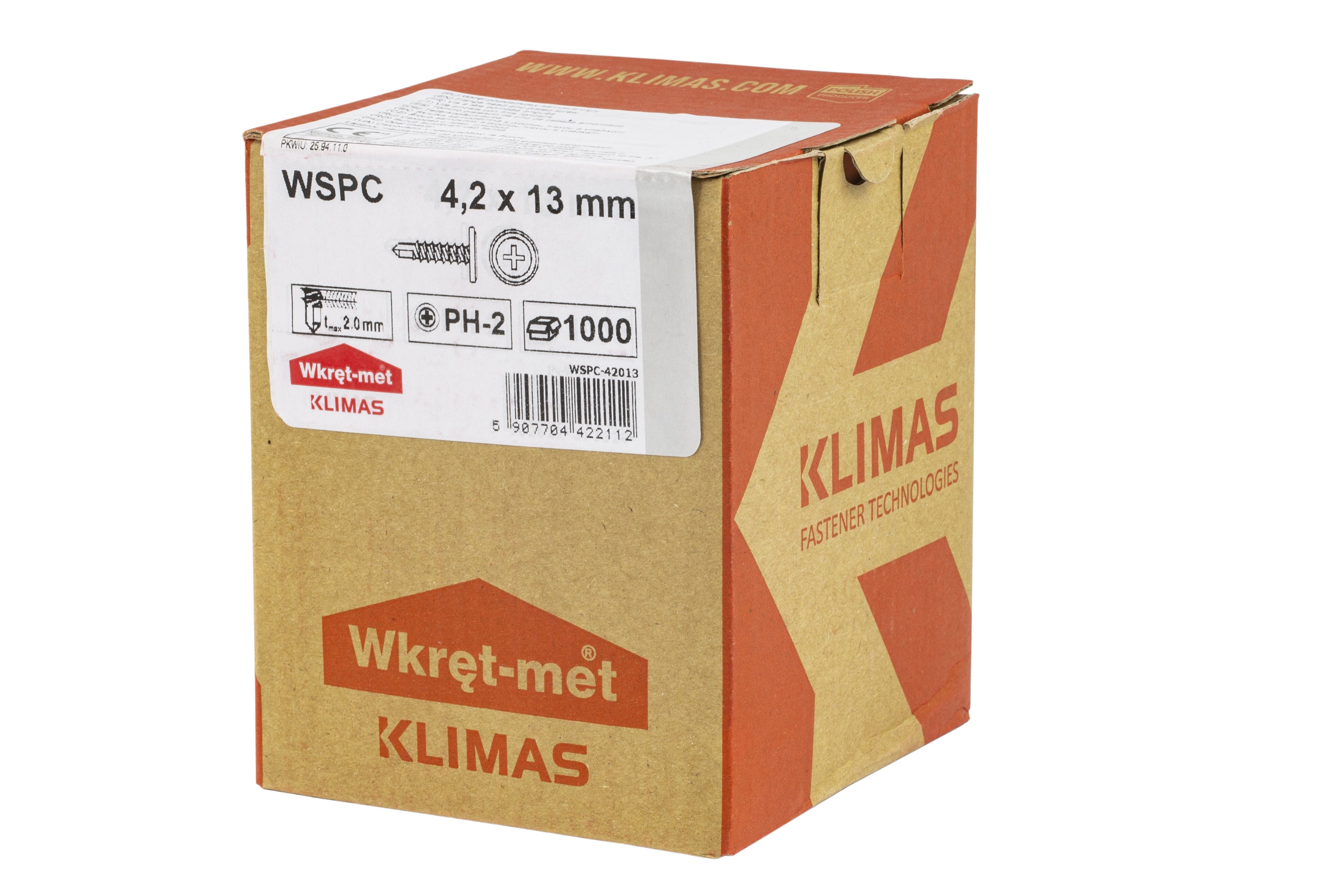 Wkręt samowiercący podkładkowy 4.2x13 mm (1.88 kg.) 1