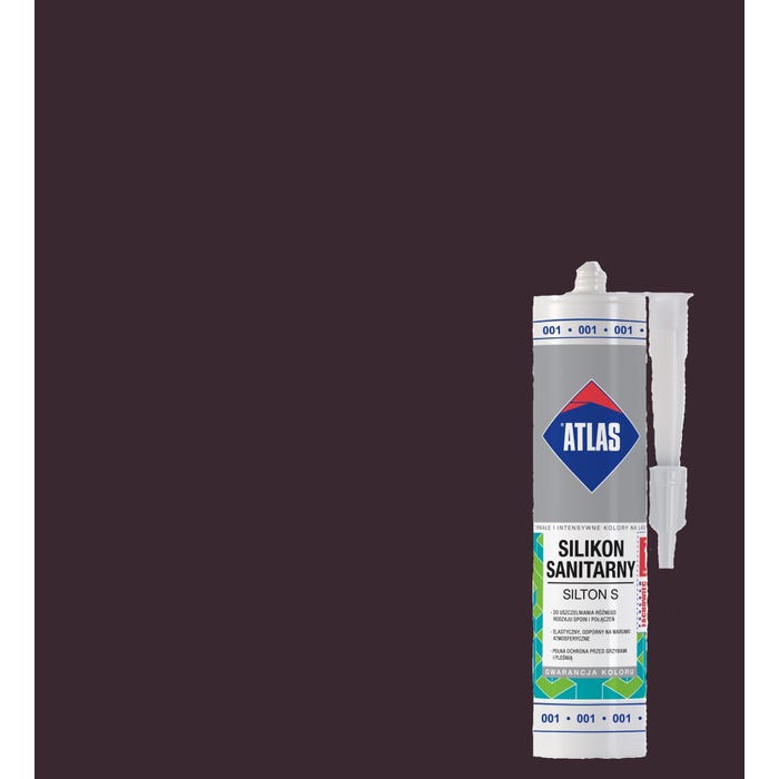Silikon sanitarny Atlas 024 ciemnobrązowy 280 ml