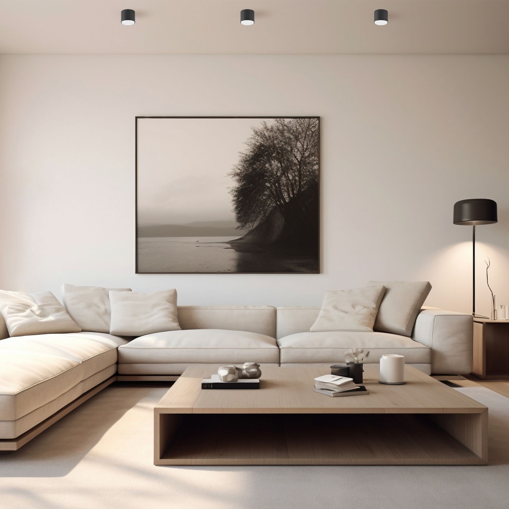 Oprawa natynkowa sufitowa Videx GX53 czarna 1